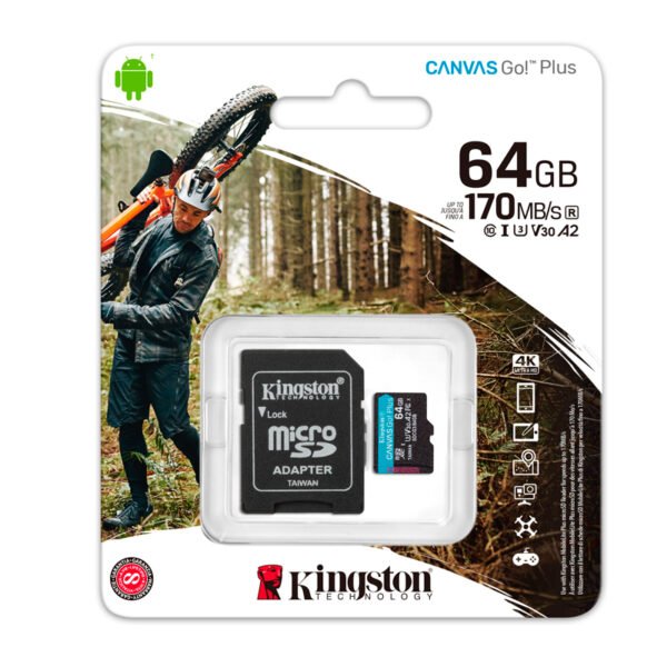 MEMORIA FLASH MICROSDXC KINGSTON CANVAS GO! PLUS