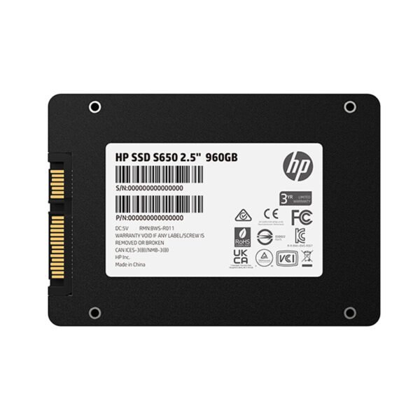 UNIDAD EN ESTADO SOLIDO HP SSD S650 2.5 960GB SATA III 6GB/S - Imagen 3