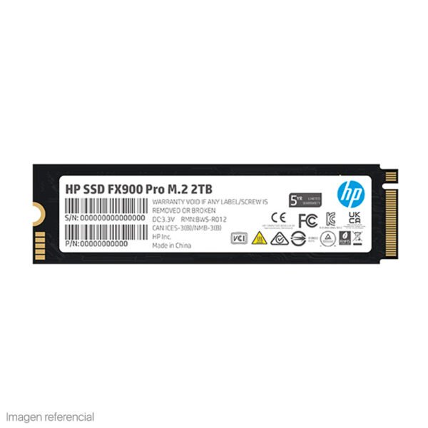 UNIDAD EN ESTADO SOLIDO HP FX900 PRO M.2 2280 2TBPCIE GEN4 X4 NVME 1.4